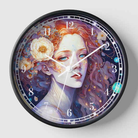 Goddess Fantasy Art Clock (Voorkant)