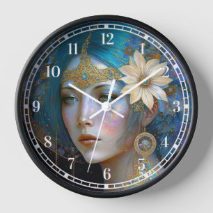 Goddess Fantasy Art Clock