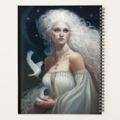 Goddess Fantasy Art Divine Feminine Moon Goddess Planner (Achterkant)