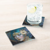 Goddess Fantasy Art Glass Onderzetter (Schuin)