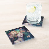 Goddess Fantasy Art Glass Onderzetter Glazen Onderzetter (Schuin)