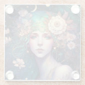 Goddess Fantasy Art Glass Onderzetter Glazen Onderzetter (Achterkant)