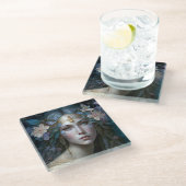 Goddess Fantasy Art Glazen Onderzetter (Schuin)