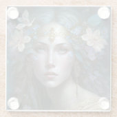 Goddess Fantasy Art Glazen Onderzetter (Achterkant)