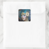 Goddess Fantasy Art Square Sticker (Tas)