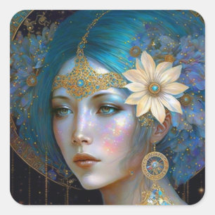 Goddess Fantasy Art Square Sticker