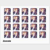 Goddess Fantasy Art Square Sticker (Vel)