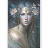 Goddess Fantasy Art Sticker (Voorkant)