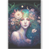 Goddess Fantasy Art Sticker (Voorkant)
