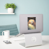 Goddess Fantasy Art Sticker (Laptop op bureau)