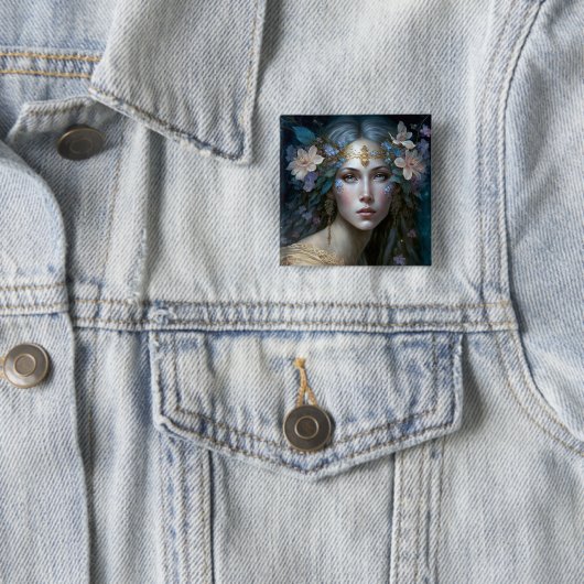 Goddess Fantasy Art Vierkante Button 5,1 Cm (In situ)