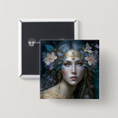 Goddess Fantasy Art Vierkante Button 5,1 Cm (Voorkant /achterkant)