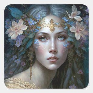 Goddess Fantasy Art Vierkante Sticker