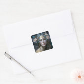 Goddess Fantasy Art Vierkante Sticker (Envelop)