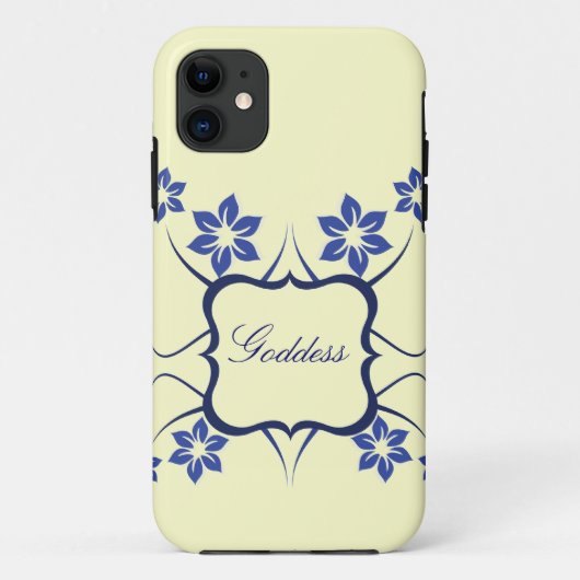 Goddess Floral CM iPhone 5 BT ID Hoesje, Blue Case-Mate iPhone Case (Achterkant)