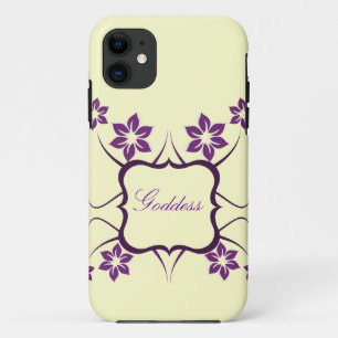 Goddess Floral CM iPhone 5 BT ID Hoesje, Paars iPhone 11 Hoesje
