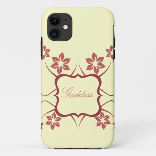 Goddess Floral CM iPhone 5 BT ID Hoesje, rood Case-Mate iPhone Case (Achterkant)