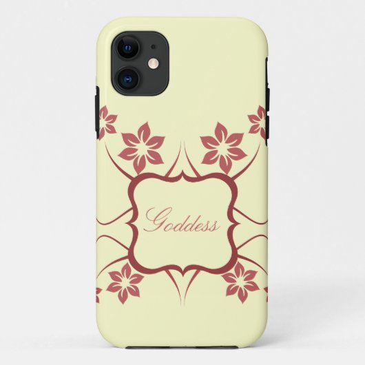 Goddess Floral iPhone 5 BT Hoesje, Red Case-Mate iPhone Case (Achterkant)