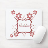 Goddess Floral Mousepad, Brick Red Muismat (Met muis)