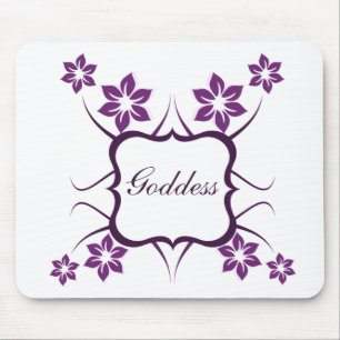 Goddess Floral Mousepad, donker Paars Muismat