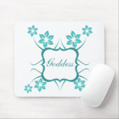 Goddess Floral Mousepad, Turquoise Muismat (Met muis)