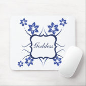 Goddess Floral Mousepad, Vibrant Blue Muismat (Met muis)