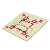 Goddess Floral Tegel, Roze Tegeltje (Zijkant)