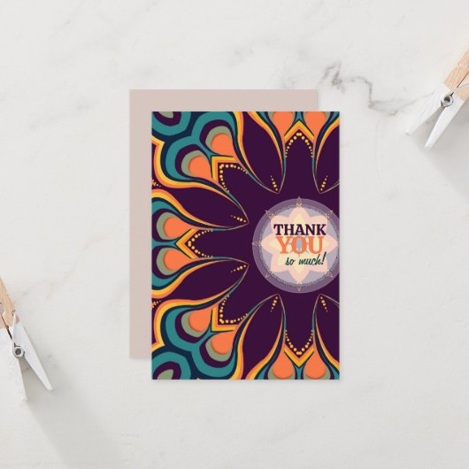 Goddess Flower Bedankt Kaart (Voorkant / Achterkant in situ)