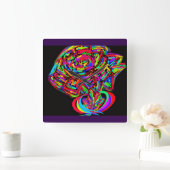 Goddess Flower Vierkante Klok (Huis)