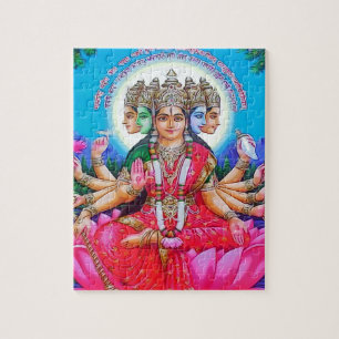 Goddess Gayatri Devi Deity Legpuzzel