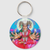 Goddess Gayatri Devi Deity Sleutelhanger (Voorkant)