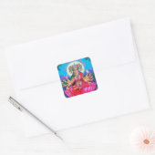 Goddess Gayatri Devi Deity Vierkante Sticker (Envelop)
