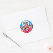 Goddess Gayatri Devi Ronde Sticker (Envelop)