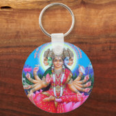 Goddess Gayatri Devi Sleutelhanger (Voorkant)