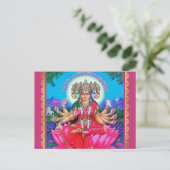 Goddess Gayatri Devi Veda Mata Deity Briefkaart (Staand voorkant)