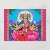 Goddess Gayatri Devi Veda Mata Deity Briefkaart (Voorkant)