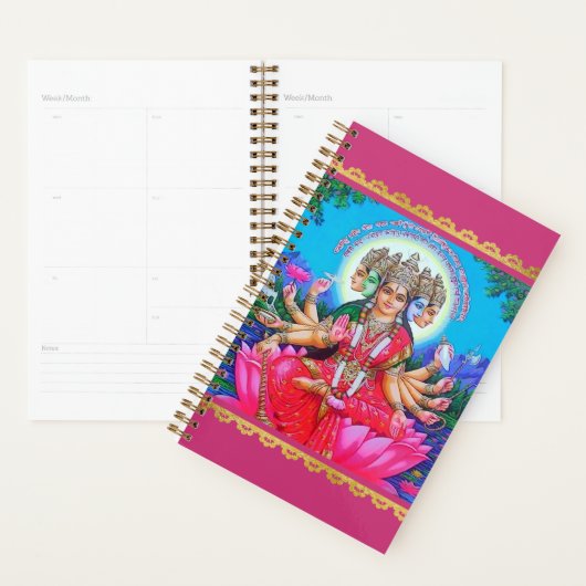 Goddess Gayatri Devi Veda Mata Deity Planner (Display)