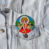 Goddess Gayatri Knop Ronde Button 7,6 Cm (In situ)