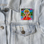 Goddess Gayatri Knop Vierkante Button 5,1 Cm (In situ)
