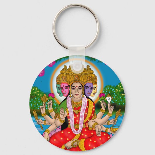 Goddess Gayatri Sleutelhanger (Voorkant)