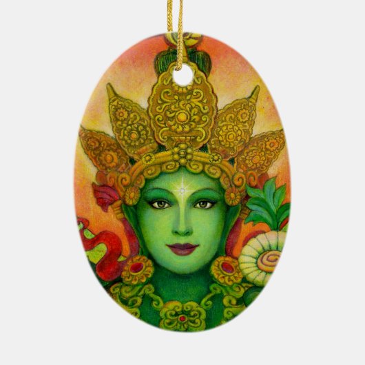 Goddess Green Tara's Face Ornament (Achterkant)