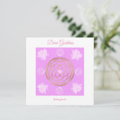 Goddess Grid 5.25 "x 5.25" Gevouwen Wenskaart Kaart (Staand voorkant)