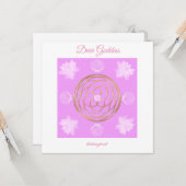 Goddess Grid 5.25 "x 5.25" Gevouwen Wenskaart Kaart (Voorkant / Achterkant in situ)