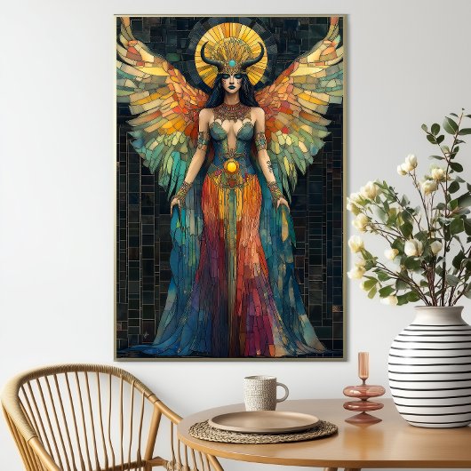 Goddess Hathor Egyptian Mosaic Art Nouveau  Poster