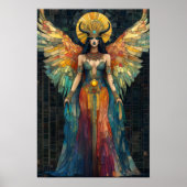Goddess Hathor Egyptian Mosaic Art Nouveau  Poster (Voorkant)