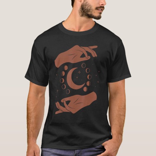 Goddess Healing Hands Moon Light Worker T-shirt (Voorkant)