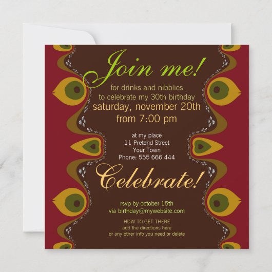 Goddess Inner Flame Special Invitations Kaart (Achterkant)