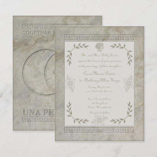 Goddess Juno Latijnse term samen door het leven Kaart (Voorkant / Achterkant)