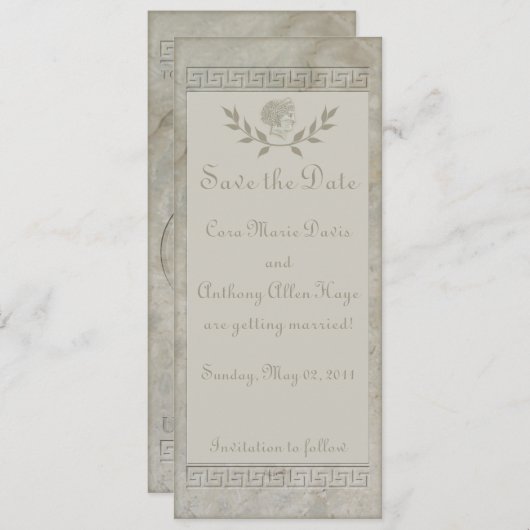 Goddess Juno Roman Motif sparen de datum Kaart (Voorkant / Achterkant)