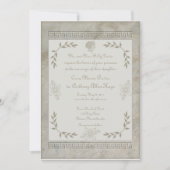 Goddess Juno Symbol for Marriage Marble Invitation Kaart (Voorkant)